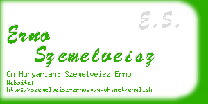 erno szemelveisz business card